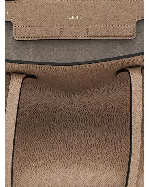Valextra Natural Calfskin Leather Tote Bag