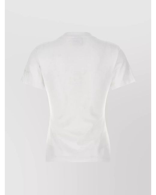 Vetements White Love Crew Neck Embroidered Graphic Print T-Shirt