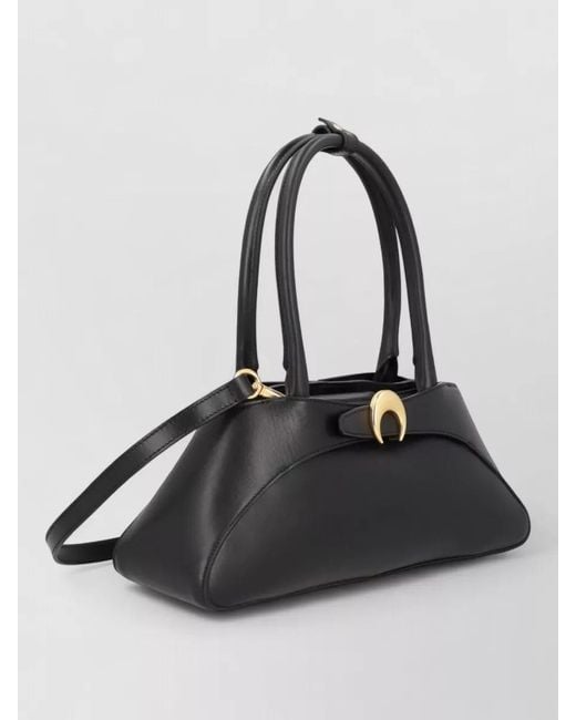 MARINE SERRE Black Aurora Baguette Shoulder Bag Top Handle
