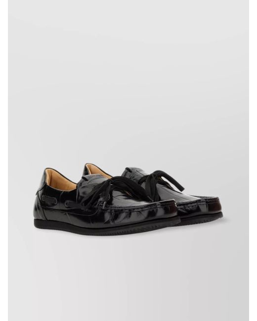 Jacquemus Black Leather Loafers