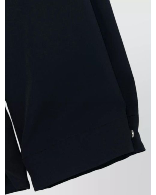 Peuterey Blue Hooded Blouson Coat Buttoned Cuffs