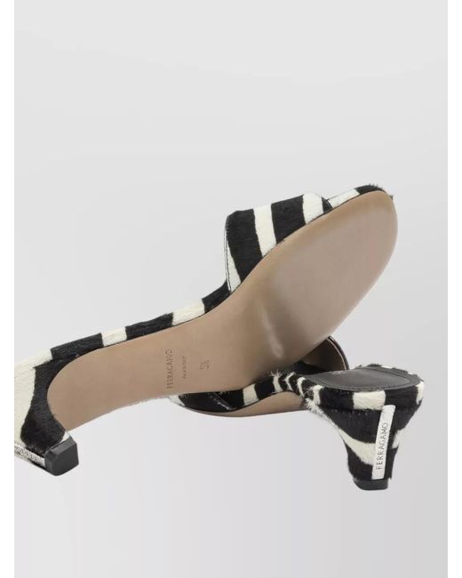 Ferragamo Gray Leather Sandals