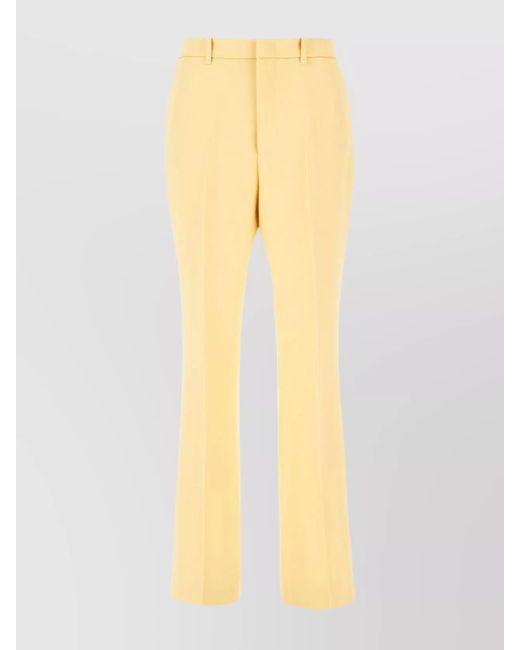 Gucci Yellow Wool Tailored Trousers