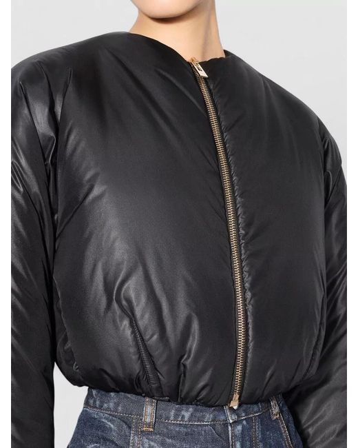 Alaïa Black Pleated Puffer Jacket