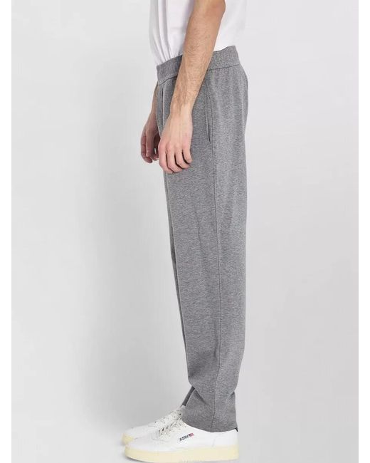 Moncler Gray Cotton Straight-Leg Track Pants for men