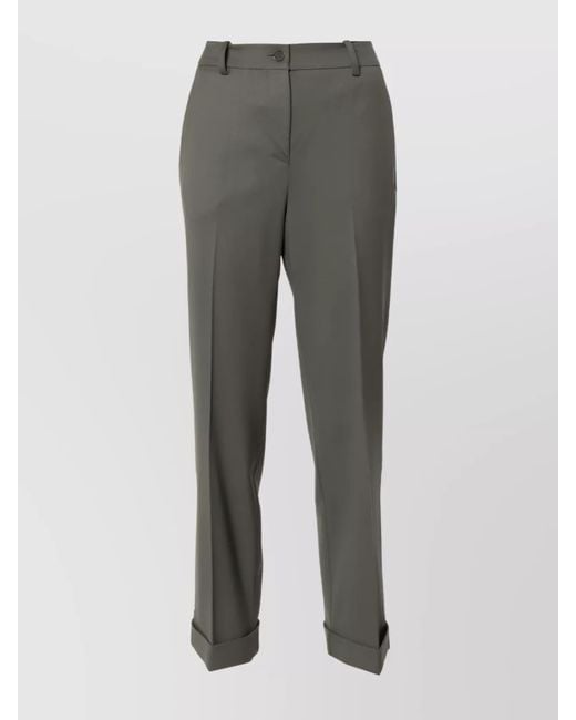 P.A.R.O.S.H. Gray Wool Slim-Fit Tailored Trousers