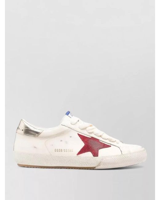 Golden Goose Deluxe Brand Pink Superstar Leather Sneakers Suede Star Detail for men
