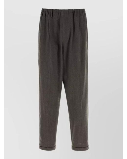 Magliano Gray Wool Straight-Leg Trousers for men