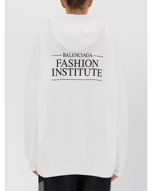 Balenciaga White Large Fit Cotton Sweatshirt