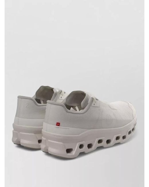 On Shoes White Perforated Low-Top Sneakers