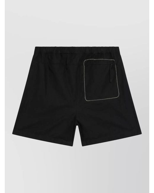 Moncler Black Swim Shorts Back Pocket Side Pockets for men