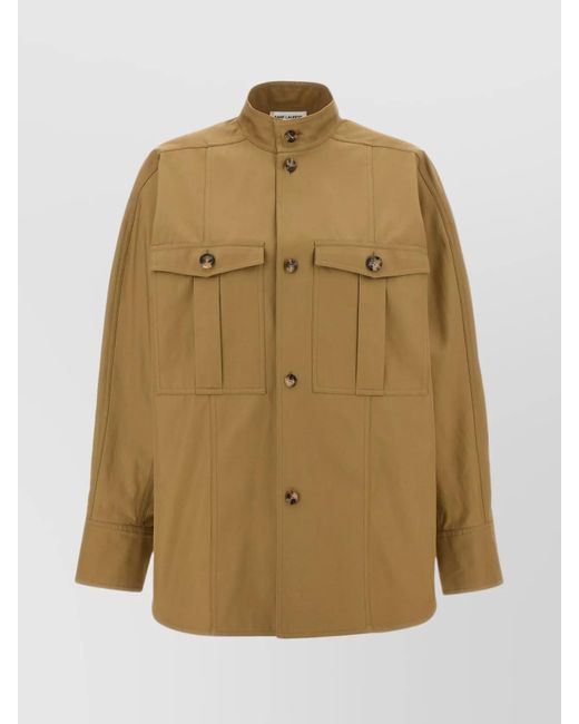 Saint Laurent Natural Cotton Saharienne Shirt