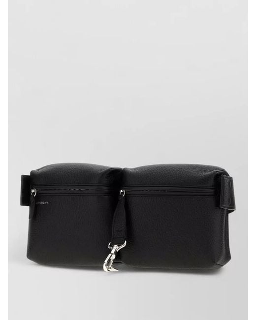 Givenchy Black Canvas Belt Bag Multipocket Adjustable Strap for men