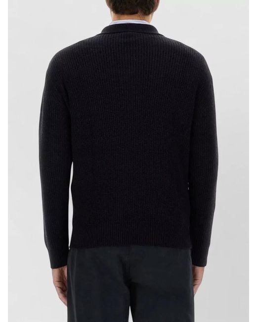 Aspesi Blue Wool T-Shirt for men