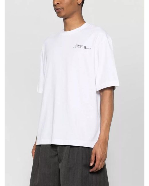 Off-White c/o Virgil Abloh White Virgil Abloh T Shirt Crew Neck Print for men
