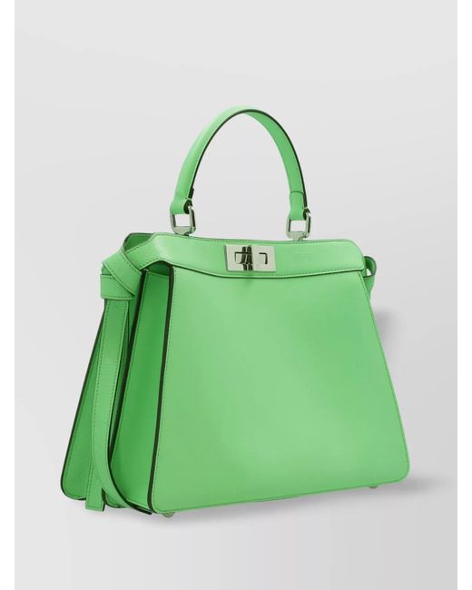 Fendi Green Peekaboo Iseeu Leather Shoulder Bag