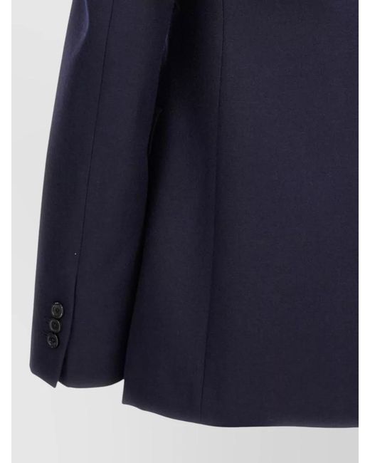 Loewe Blue Wool Double-Breasted Blazer for men