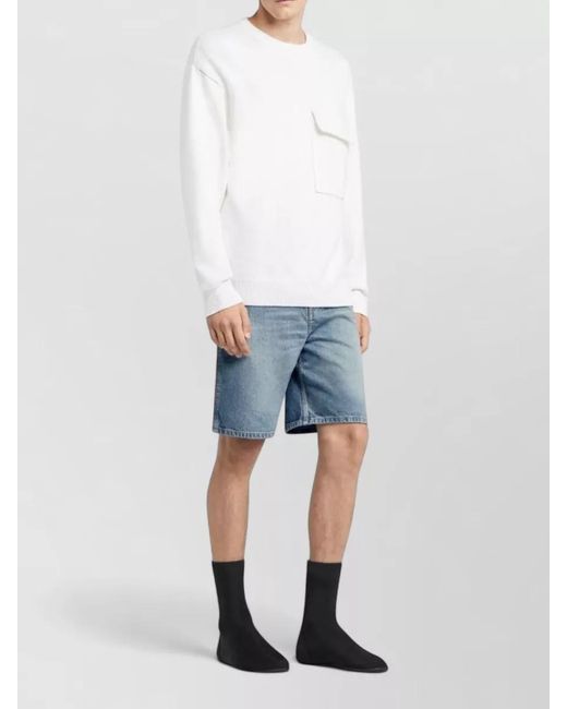 Courreges Blue Mid- Denim Shorts for men