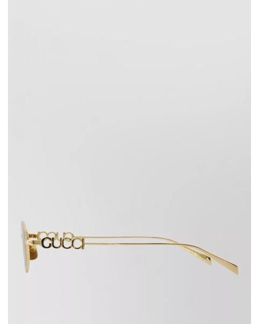 Gucci Pink Metal Round Panthos Sunglasses Slim Temples