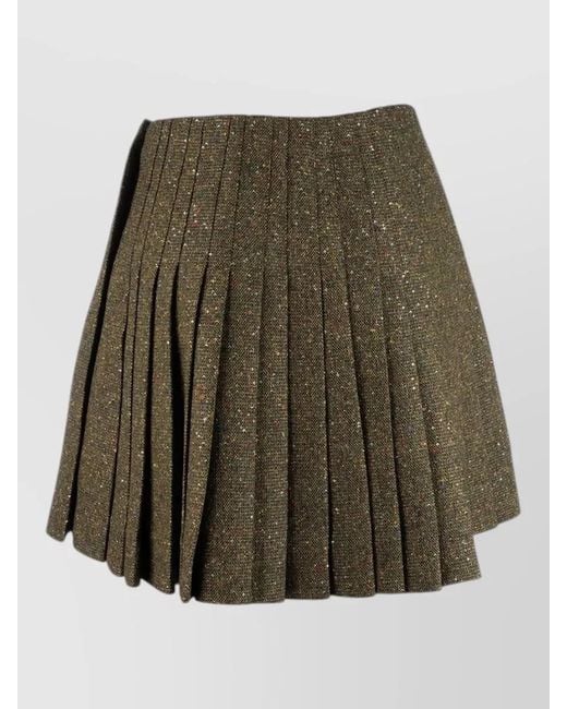 Dior Green Pleated Skirt