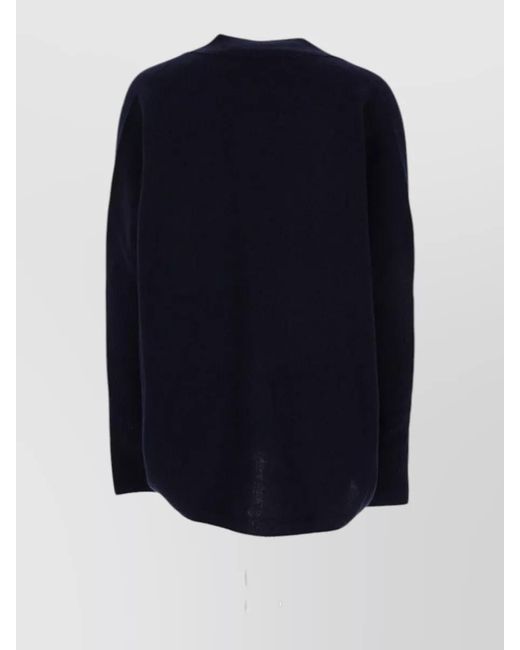 Alysi Blue Cashmere Merino Wool Fitted Jacket