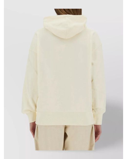 MSGM Natural Cotton Logo-Print Sweatshirt