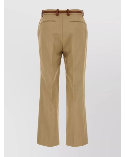 Gucci Natural Cotton Tailored Trousers