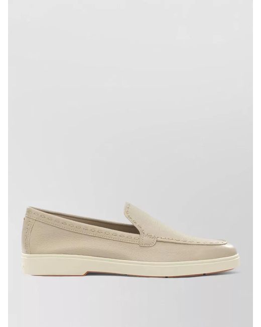 Santoni Natural Leather Loafers