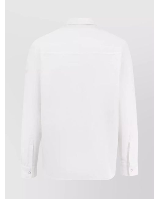Moncler Genius White Padded Cotton Shirt for men