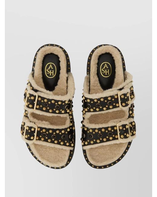 Ash Metallic Leather Sandals