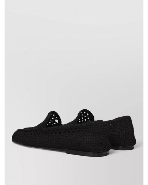 Dolce & Gabbana Black Fabric Loafers for men