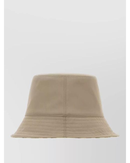 Burberry Natural Stretch Canvas Reversible Bucket Hat Brim