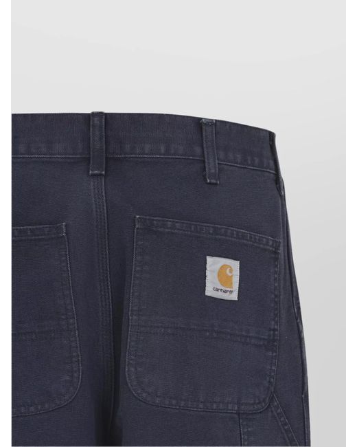 Carhartt Blue Organic Cotton Relaxed-Fit Wide-Leg Trousers for men
