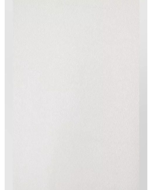 Giorgio Armani White Long Sleeve Regular Fit Ribbed Hem Top