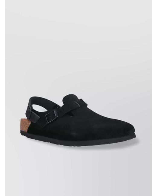 Birkenstock Black Leather Slingback Mules