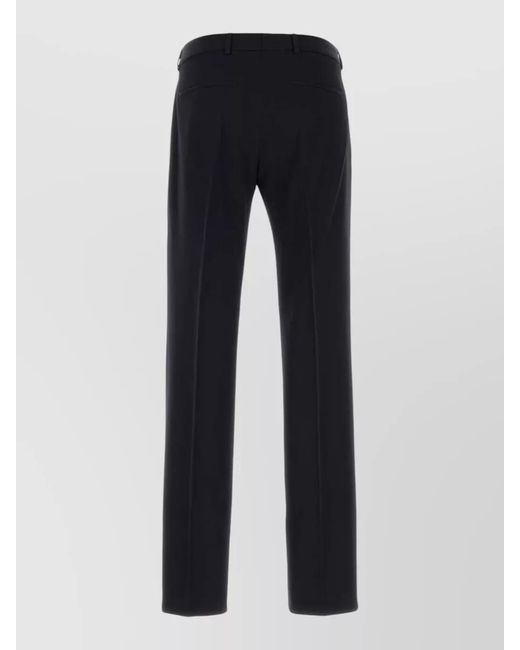 Gucci Blue Wool Straight-Leg Trousers for men