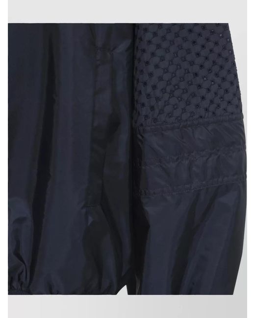 Moncler Blue Zelkova Hooded Jacket Balloon Sleeves