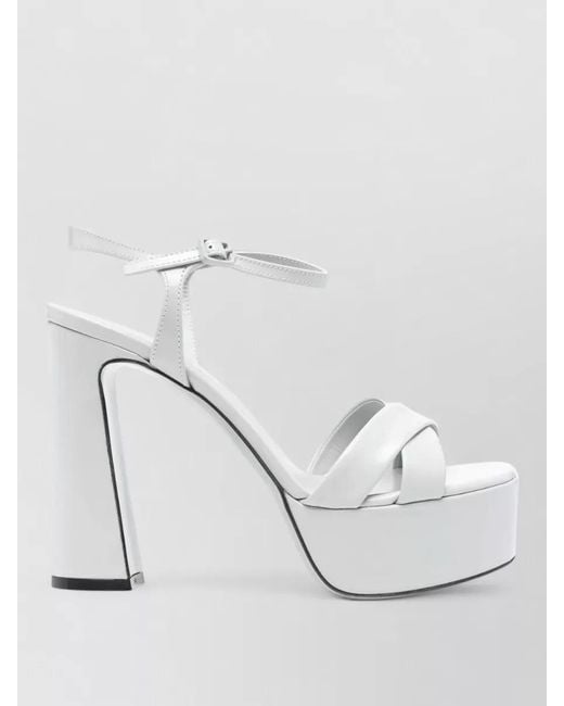 Roberto Festa White Sandals High Heel Open Toe Platform