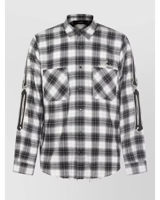 Amiri Gray Shirts _100 Co for men