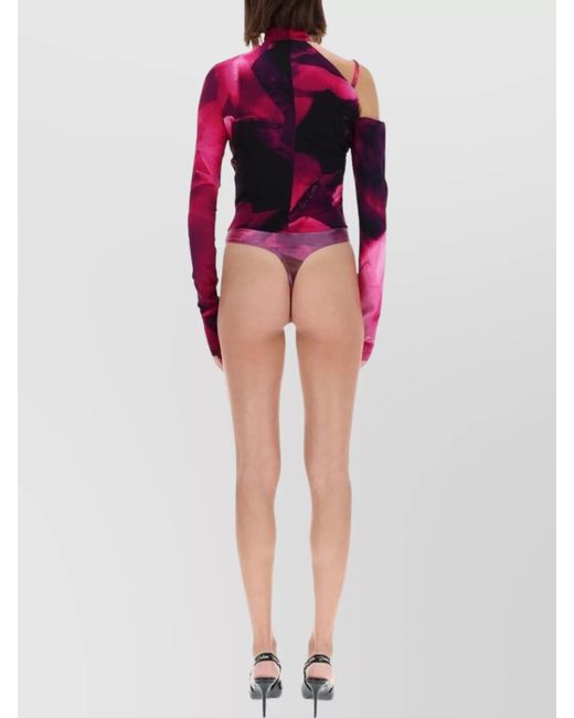 Versace Jeans Couture Pink One-Shoulder Blouse