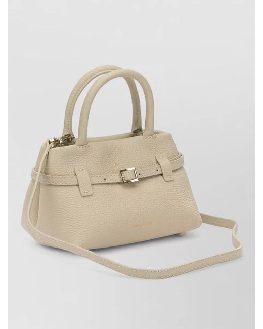 MANU Atelier Natural Mini Leather Handbag