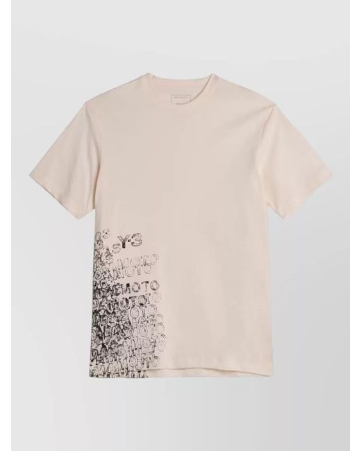 Y-3 Natural Graphic Cotton Short-Sleeve T-Shirt