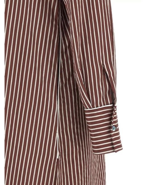 Le twins Brown Brina Dress Long Sleeves Back Tie Detail