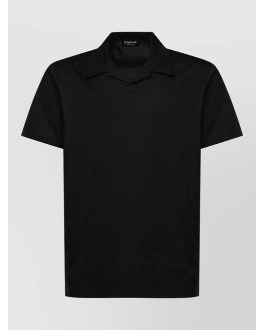 Dondup Black Cotton Short-Sleeve Polo Shirt for men
