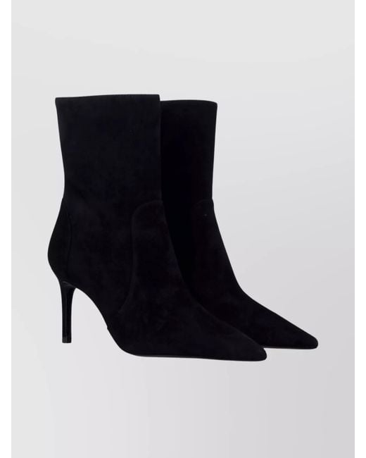 Stuart Weitzman Black Suede Ankle Boots