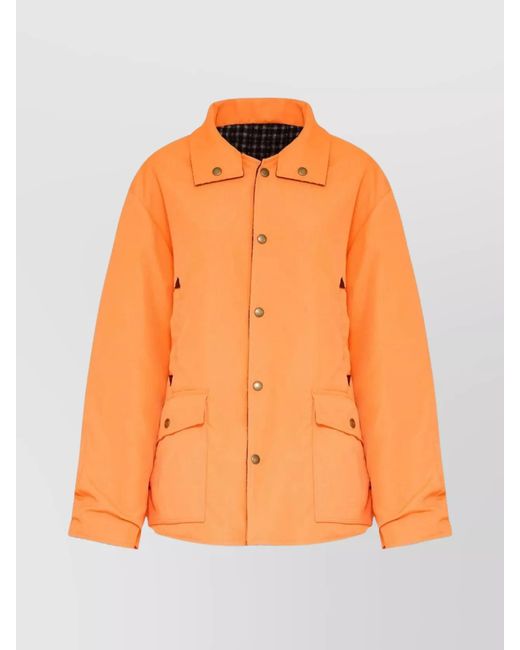 Maison Margiela Orange Padded Oversized Jacket