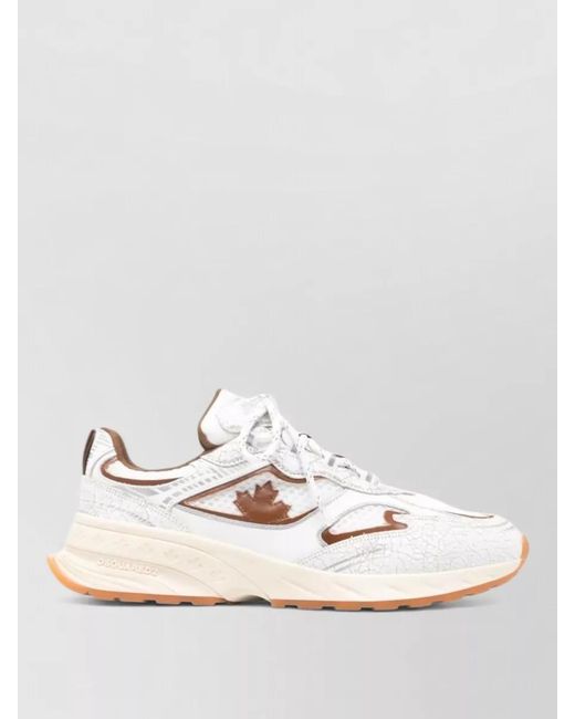 DSquared² White Leather Low-Top Sneakers for men