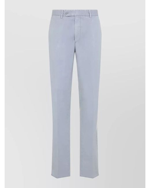 Ralph Lauren Blue Knightsbrdg Tailored Flat Front Trousers for men