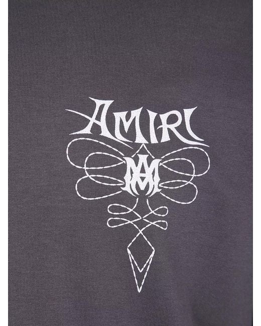 Amiri Blue Cotton Oversized T-Shirt for men