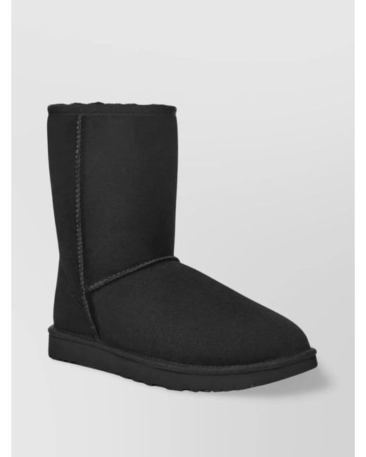 Ugg Black Suede Leather Ankle Boots